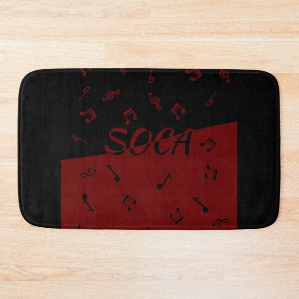 Item preview, Soca Music with Musical Notes on Black and Red Pattern - Soca Mode designed and sold by Soca-Mode.