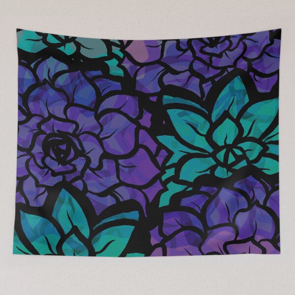 Item preview, Purple and Teal Petal Punch - Digitally Illustrated Abstract Flower Pattern for Home Decor, Clothing Fabric, Curtains, Bedding, Pillows, Upholstery, Phone Cases and Stationary designed and sold by cherdoodles.