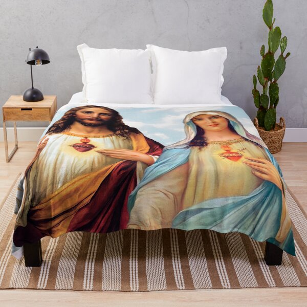 Item preview, Sacred and Immaculate Hearts - III (Jesus and Mary) sky background designed and sold by Brasilia.