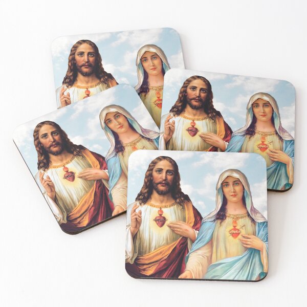 Item preview, Sacred and Immaculate Hearts - III (Jesus and Mary) sky background designed and sold by Brasilia.