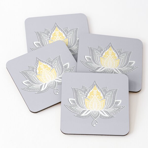 Item preview, Lotus Flower Mandala (Silver and Yellow) designed and sold by squishyrainbow.