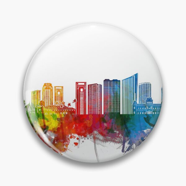 Item preview, honolulu skyline watercolor designed and sold by BekimART2.