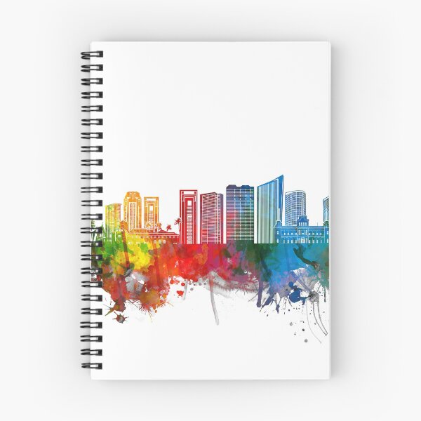 Item preview, honolulu skyline watercolor designed and sold by BekimART2.