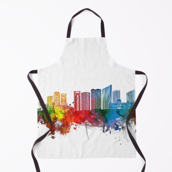 Item preview, honolulu skyline watercolor designed and sold by BekimART2.
