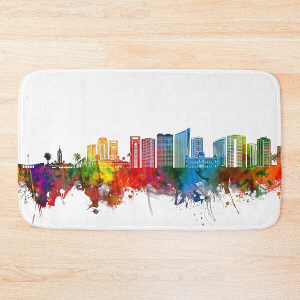 Item preview, honolulu skyline watercolor designed and sold by BekimART2.