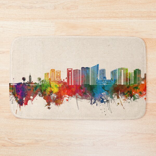 Item preview, honolulu skyline watercolor 2 designed and sold by BekimART2.