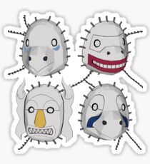 Kakuzu - Four Element Masks Sticker