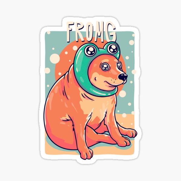 Item preview, Fromg Cheems | Yellow | Shibe | Shiba Inu | Baby Cheems | Frog Pepe | Wacky and Uncharacteristic Ironic Dank Meme Bonk designed and sold by Any Color Designs.