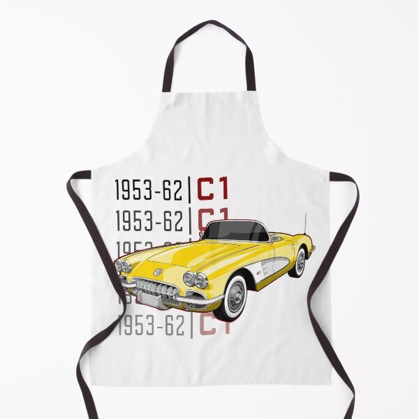 Artikelvorschau, CORVETTE C1 - CHEVROLET - KLASSISCH - GELB entworfen und verkauft von Cars Illustrator.