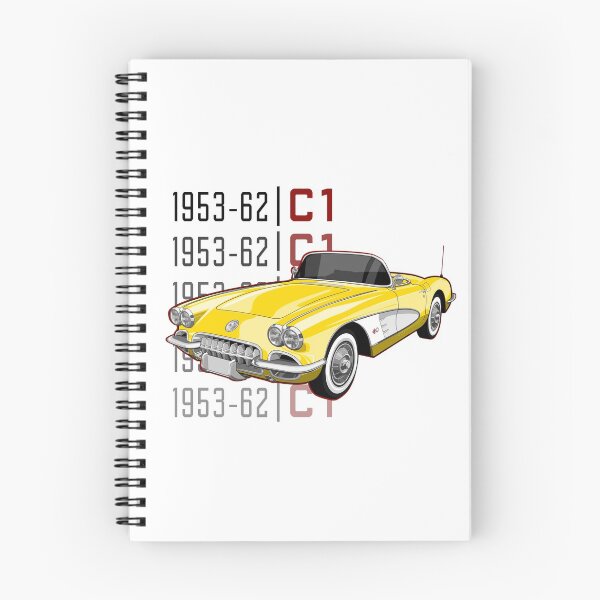 Item preview, CORVETTE C1 - CHEVROLET - CLASSIC - YELLOW designed and sold by Cars Illustrator.
