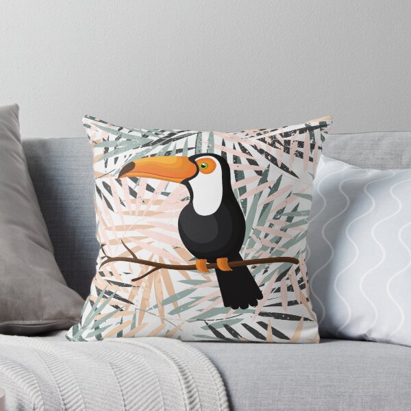 Item preview, Tropical Toucan with palm trees  designed and sold by Tati Tamura.