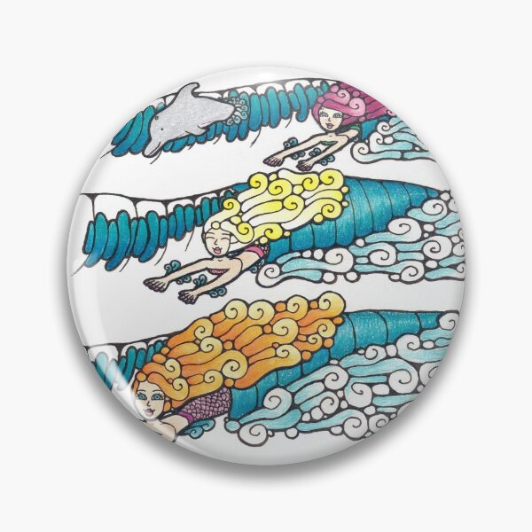 Item preview, Body Surfing Mermaids designed and sold by The Saltwater Woman.