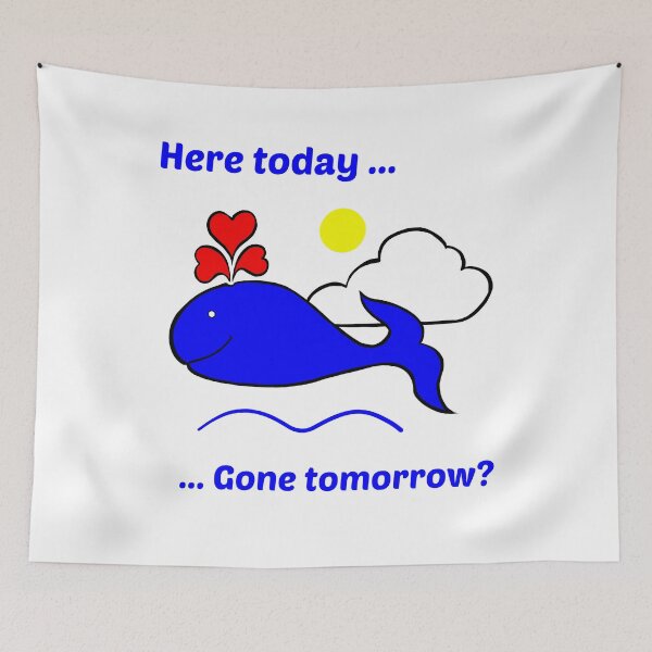 Item preview, Here Today Flying Whale designed and sold by Aurorapod.