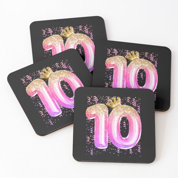Item preview, 10th Birthday Pink Glam Girls Birthday Gift Idea 10th Birthday Card  designed and sold by TwistedTeeCo.