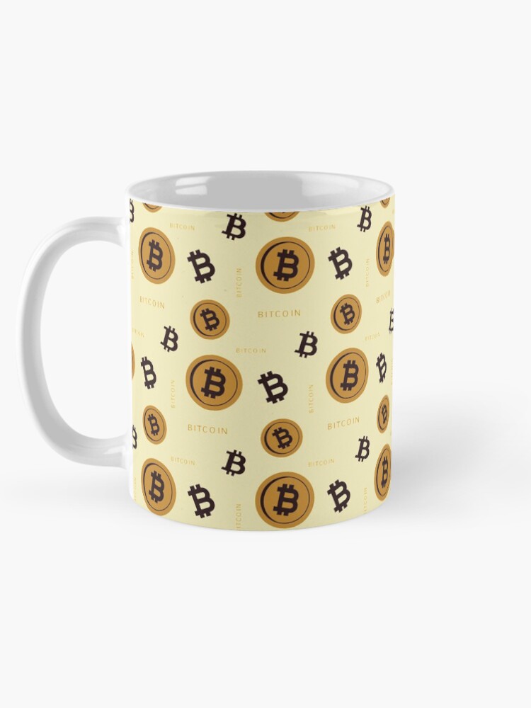 Thumbnail 5 of 6, Coffee Mug, Bitcoin Pattern Gold designed and sold by infleims.