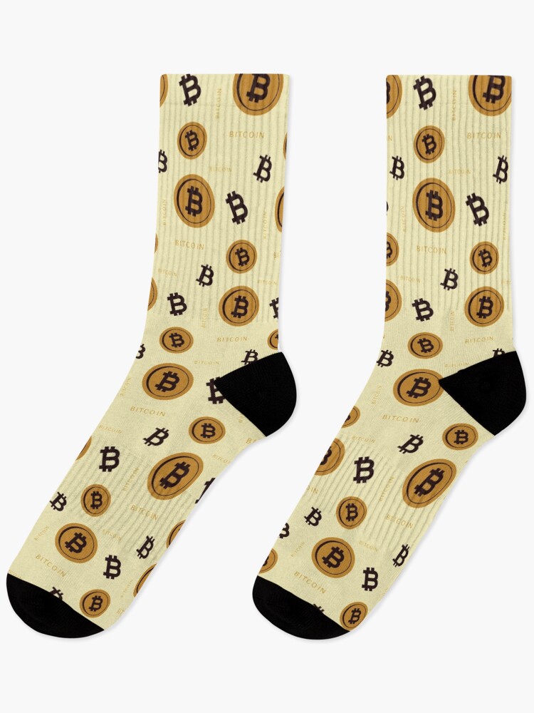Thumbnail 1 of 5, Socks, Bitcoin Pattern Gold designed and sold by infleims.