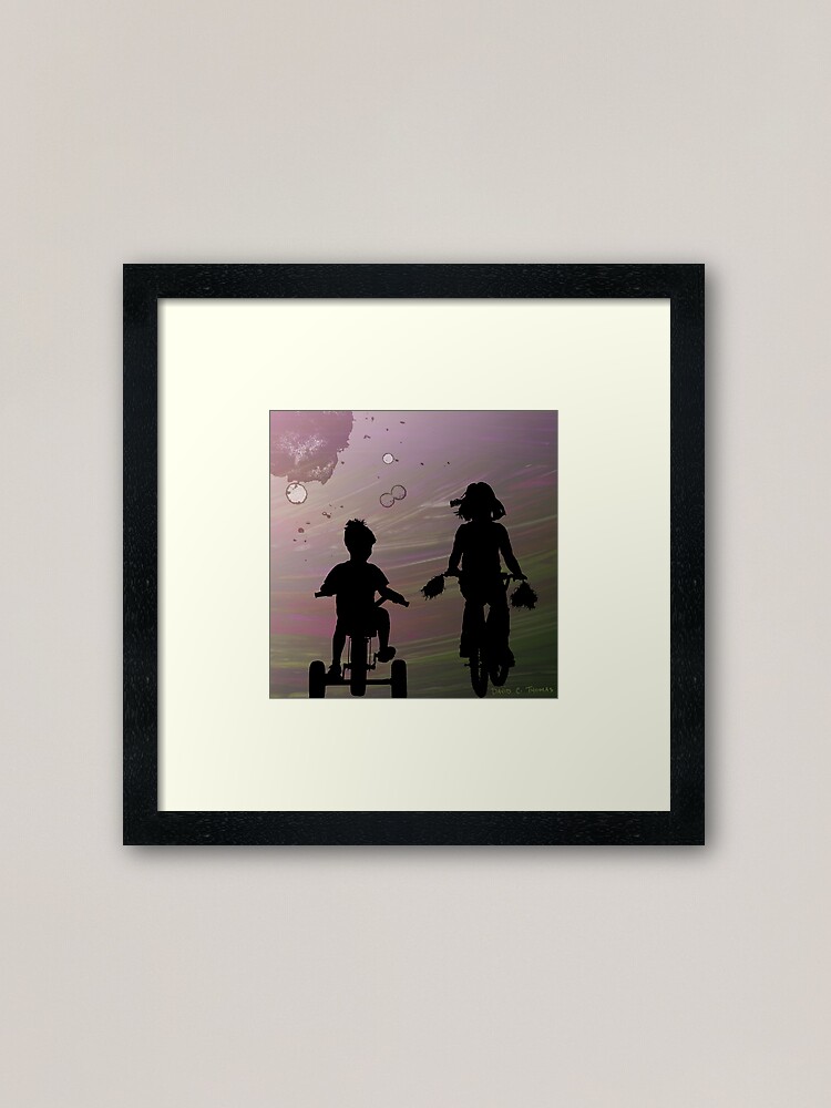 Alternate view of A Bike Ride With My Little Brother Framed Art Print