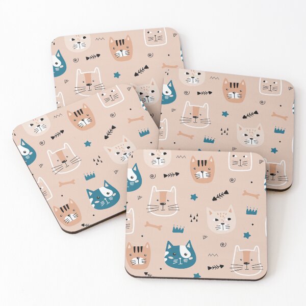 Item preview, Hand drawn cute cat pattern designed and sold by della95.