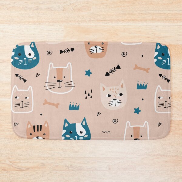 Item preview, Hand drawn cute cat pattern designed and sold by della95.