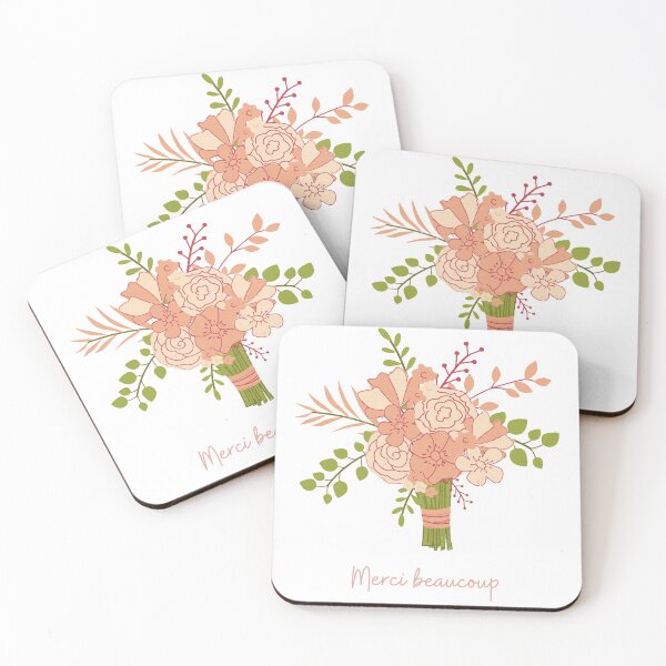 Item preview, Merci beaucoup - Thank you very much in French flower bouquet designed and sold by frenchstylehome.
