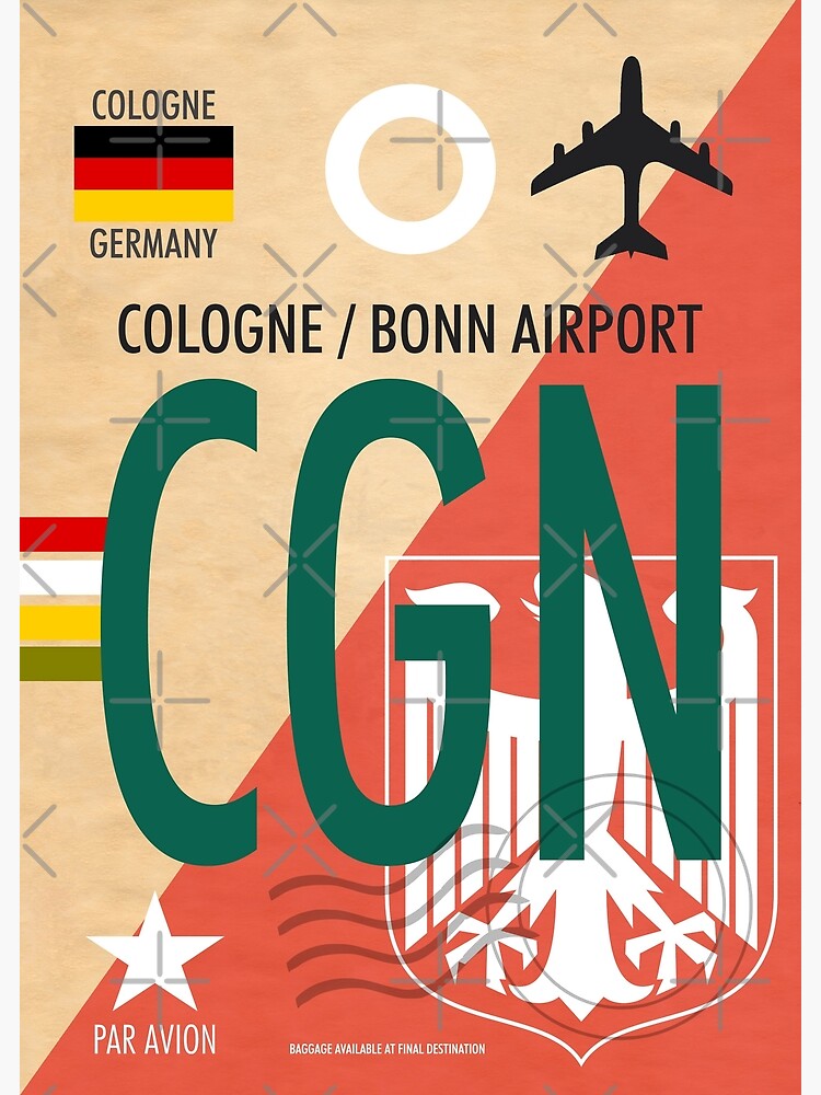 COLOGNE / BONN AIRPORT CGN Luggage Tag Baggage Tag Airport Code GERMANY