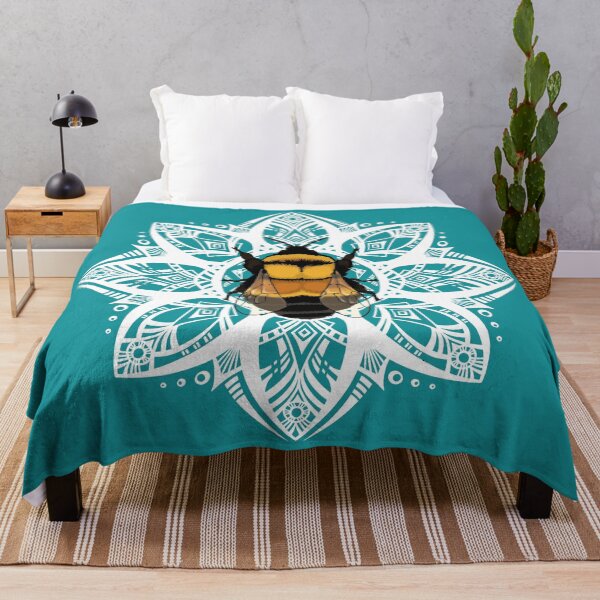 Artikelvorschau, Hummel-Mandala-Blume – gefährdete Arten – rostige gefleckte Hummel entworfen und verkauft von Caitlin Cahill.