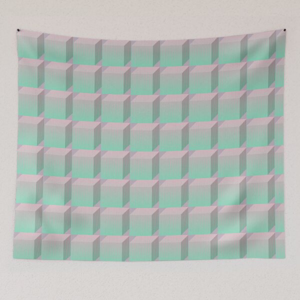 Item preview, Pink and Navy Green Kinetic Cube designed and sold by yayor.