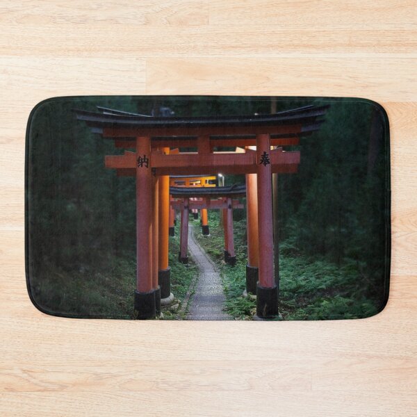 Item preview, Torii Gates at Night at Fushimi Inari in Kyoto Japan designed and sold by Caitlin Cahill.