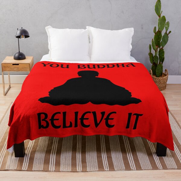 Item preview, You Buddha Believe It Black and White with Red Background designed and sold by BrokenUnicorn.