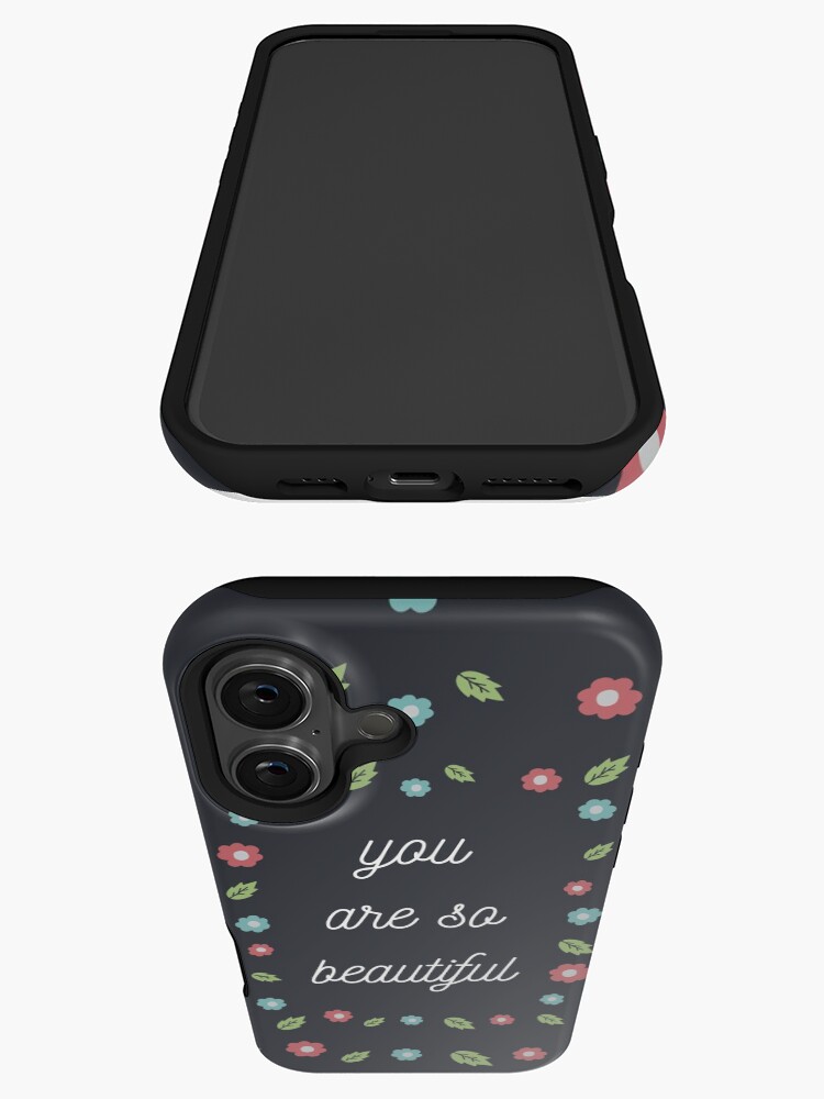 Thumbnail 3 of 4, iPhone Case, "You are so beautiful" with Flowers designed and sold by DesignsbyEH.