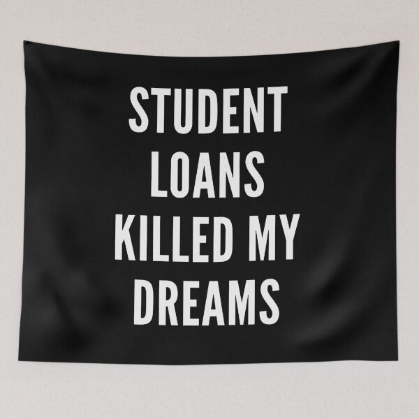 Item preview, Student Loans Killed My Dreams Funny College Student Funny Sarcastic Hydro Sticker  designed and sold by BoomDesignsUS.