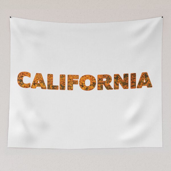 Item preview, The word California filled with orange poppies designed and sold by StickersbyVW.