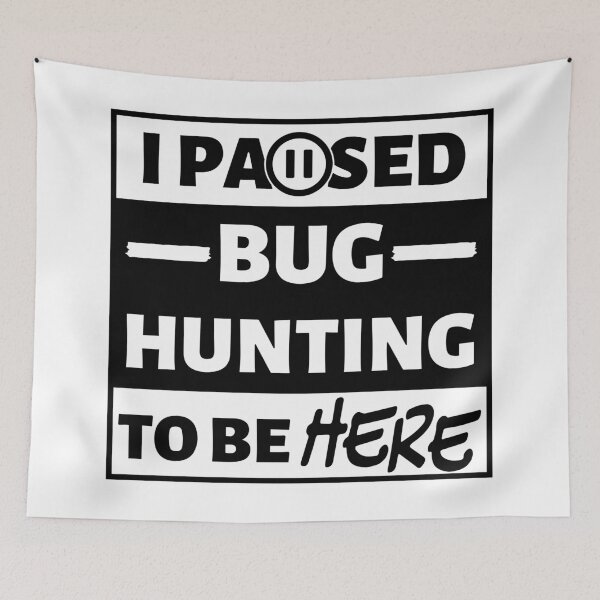 Item preview, I paused bug hunting to be here (black text) designed and sold by TiffanyYau.