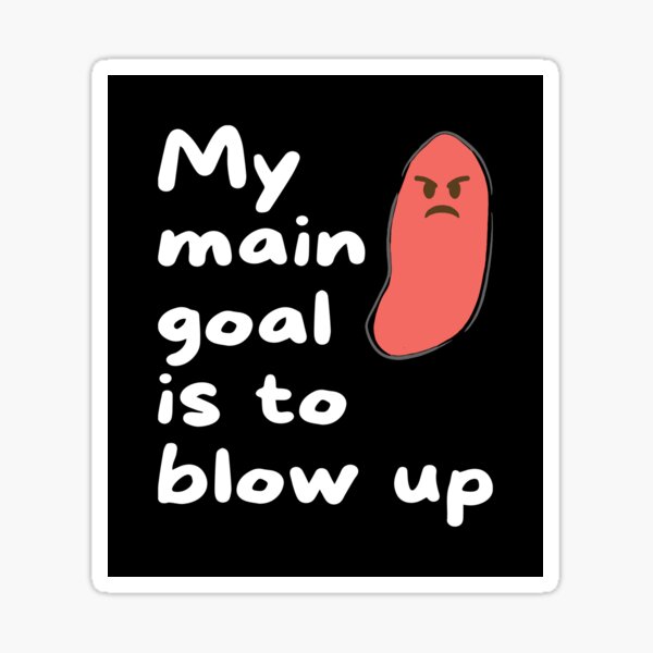 My Main Goal Is To Blow Up "My Main Goal Is to Blow Up Appendix Appendicitis" Sticker for Sale by