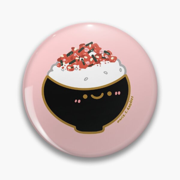 Item preview, Kawaii Happy Japanese rice Cherry Blossom furikake rice seasoning bowl designed and sold by Marie-c-doodles.
