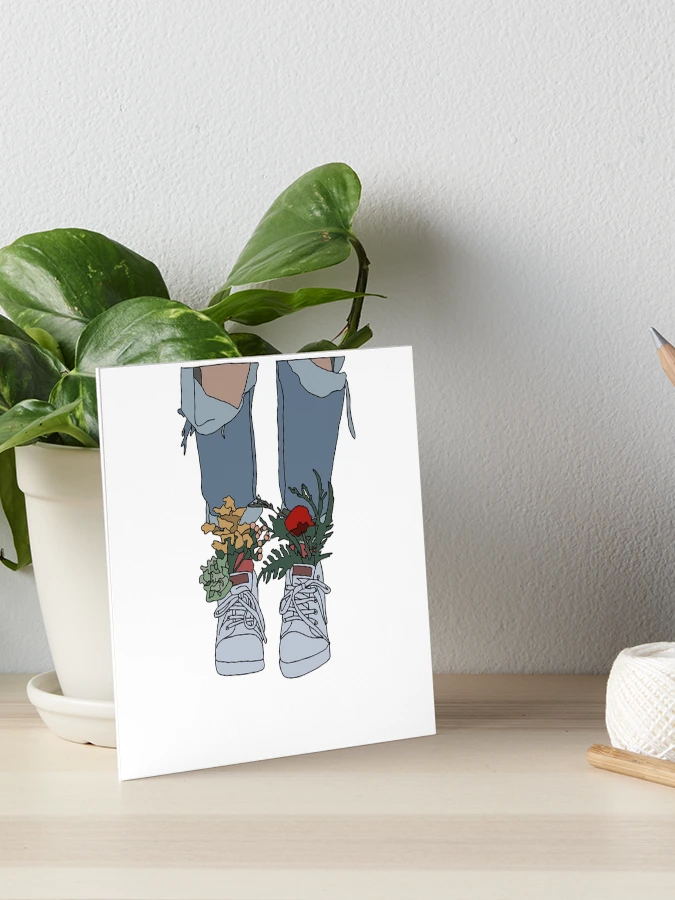 flowers in shoes aesthetic