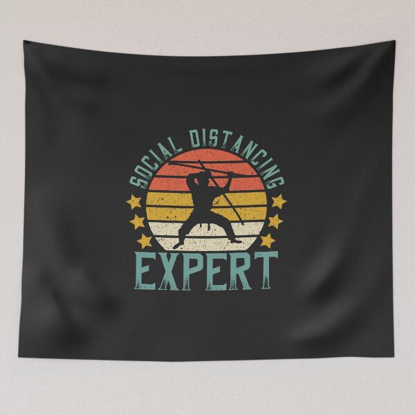 Item preview, Vintage Retro Samurai Social Distancing Expert designed and sold by DreamColor.