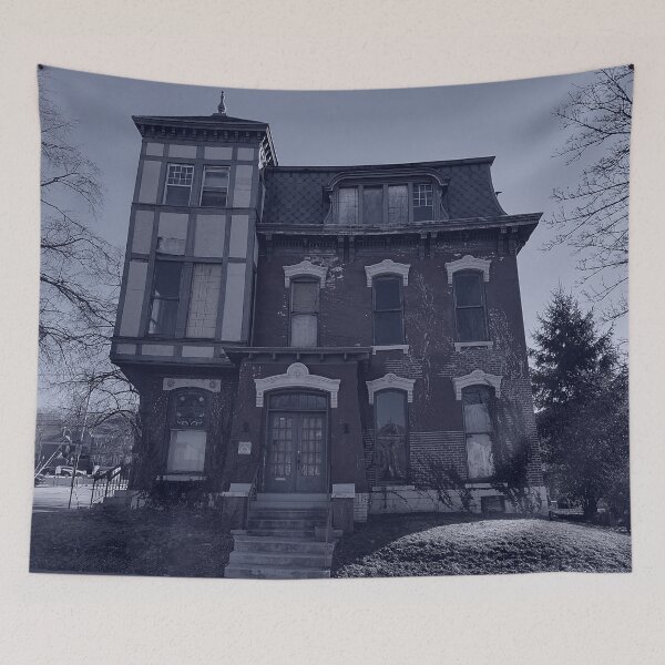 Item preview, Kind of Creepy House in a State of Disrepair in Lafayette, Indiana designed and sold by Mothe3rd.