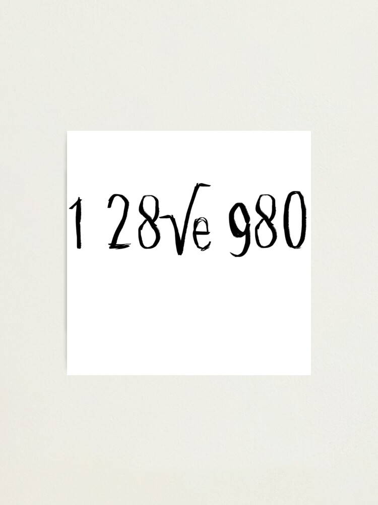 Number 128 White Black Stickers, Magnet