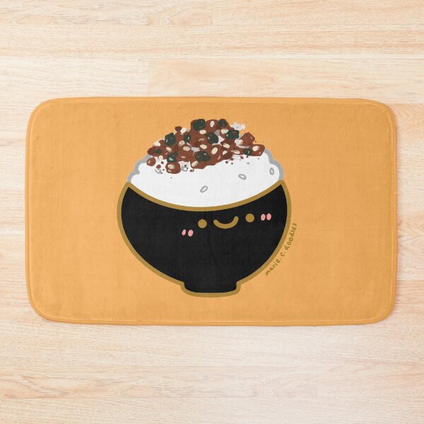 Item preview, Kawaii Happy Japanese rice furikake rice seasonings bowl designed and sold by Marie-c-doodles.