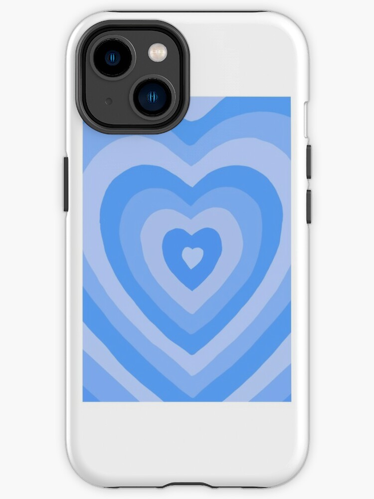 Funda de iPhone «Fondo de pantalla de corazón azul» de mpcdesigns |  Redbubble