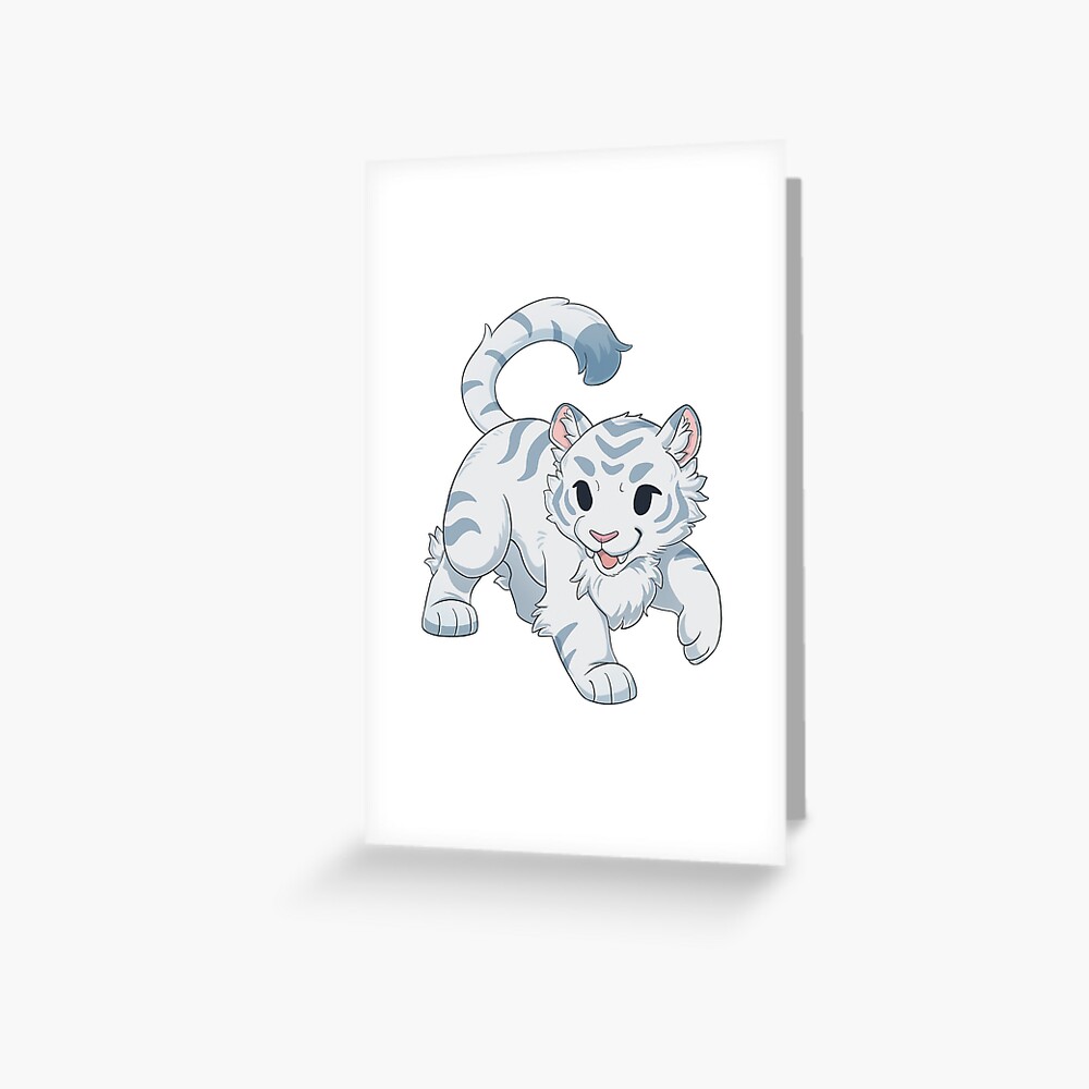 White Bengal Tiger - 3D Lenticular Postcard Greeting Card