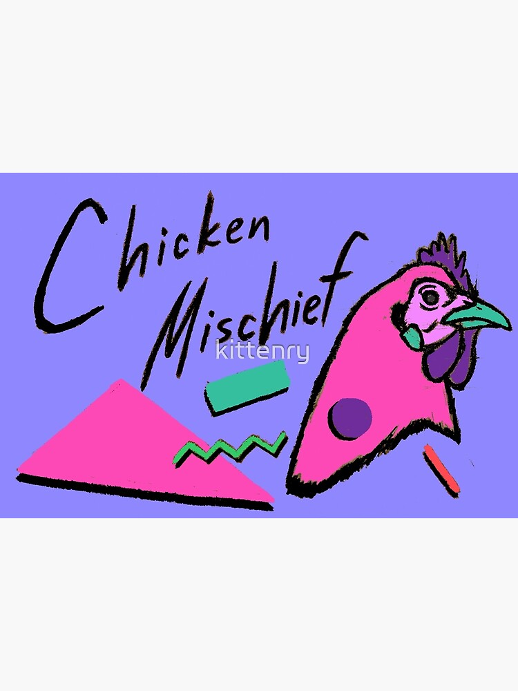 Thumbnail 3 of 3, Art Print, Chicken Mischief designed and sold by kittenry.