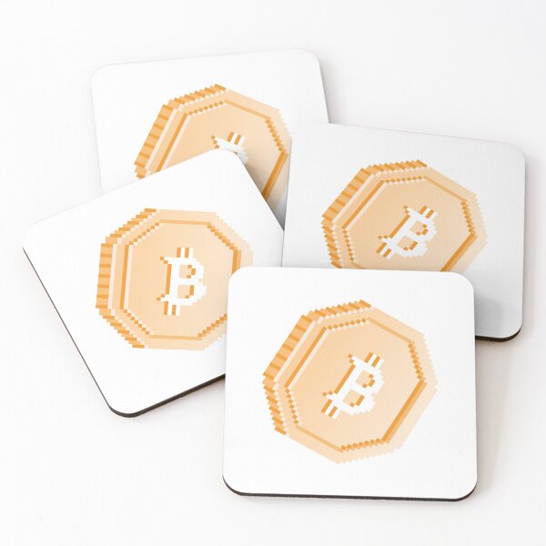 Item preview, Bitcoin Pixel Coin - White designed and sold by bits-n-blocks.