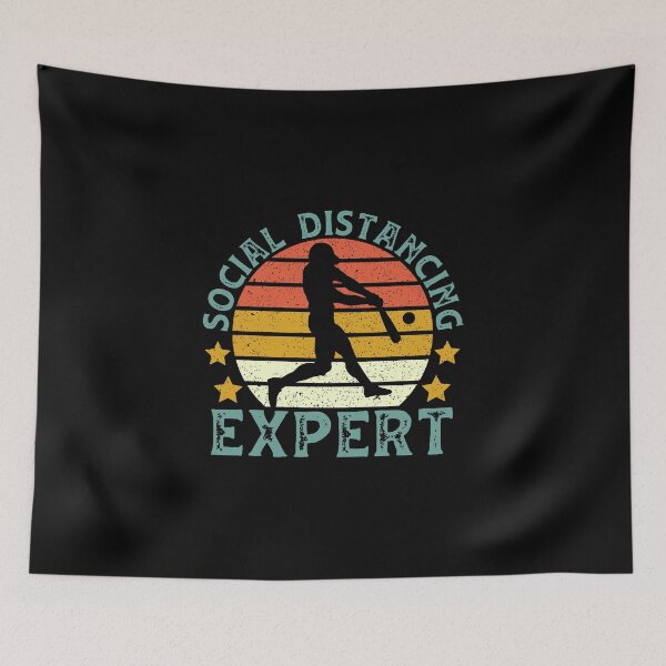 Item preview, Retro Baseball Social Distancing Expert designed and sold by DreamColor.