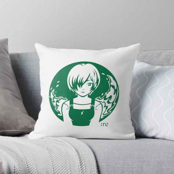 Café Re Logo - Tokyo Ghoul Re Starbucks Parody Throw Pillow