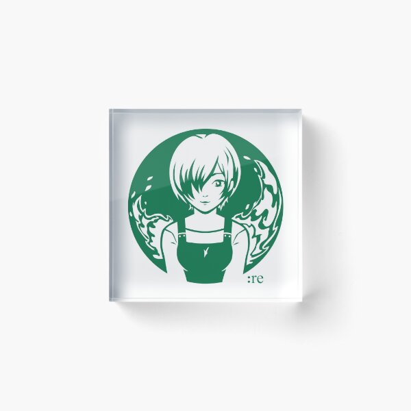 Café Re Logo - Tokyo Ghoul Re Starbucks Parody Acrylic Block