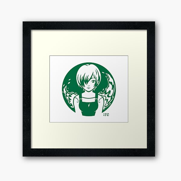 Café Re Logo - Tokyo Ghoul Re Starbucks Parody Framed Art Print