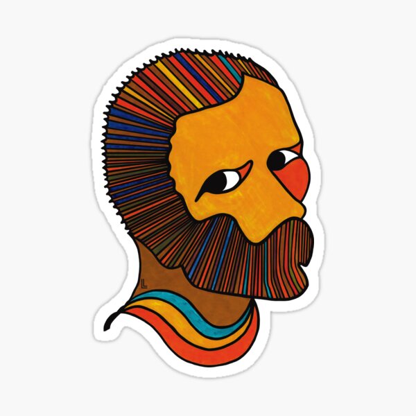 Illusion (after Self Portrait 1887 by Van Gogh) Sticker