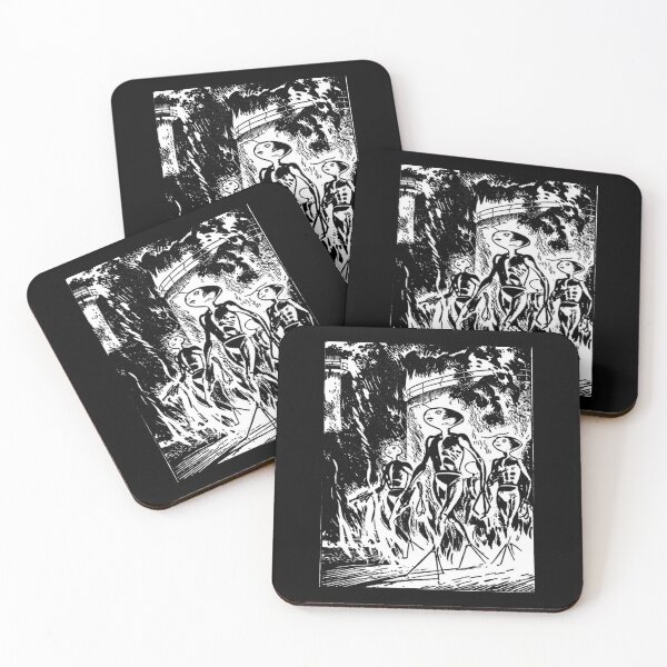 Item preview, The Visitors Have Arrived - Alien Anime Invasion Retro Horror  designed and sold by Organic Creeps.